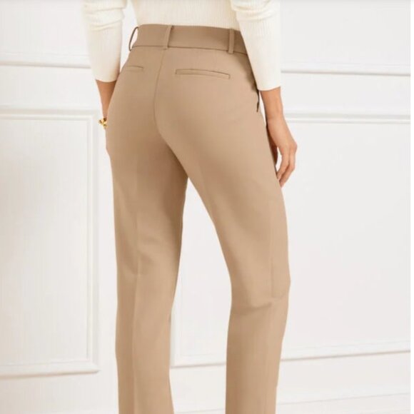Talbots Hampshire Straight Ankle Pants in Rattan Beige - Picture 3 of 11